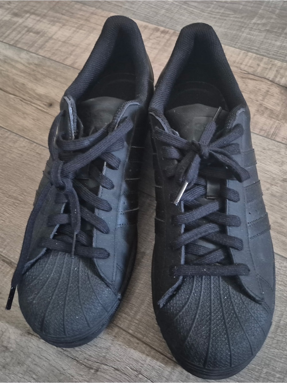 Men's Black Shell Toe Adidas